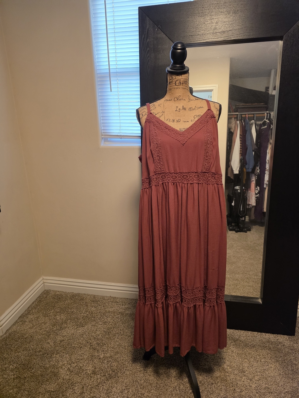 torrid Rust Lace-Trim Maxi Dress
